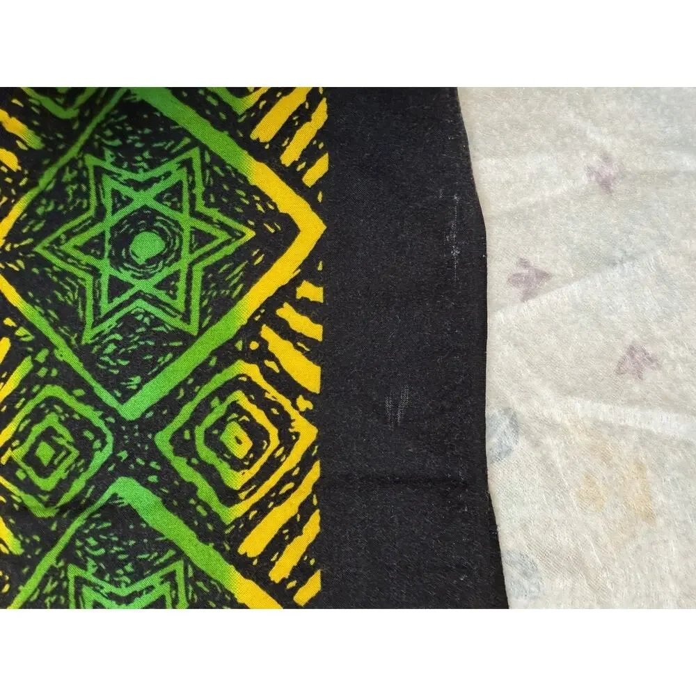 Bob Marley Tapestry Shawl Beach Cover-up Sarong Multicolor With Fringe